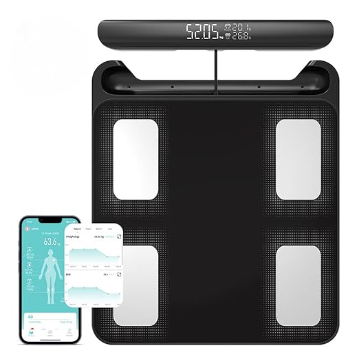 Smart Scale with BMI Body Fat Muscle Mass, 8 Sensors Body Composition Scales Most Accurate Body Pod Scale, FSA&HSA Eligible