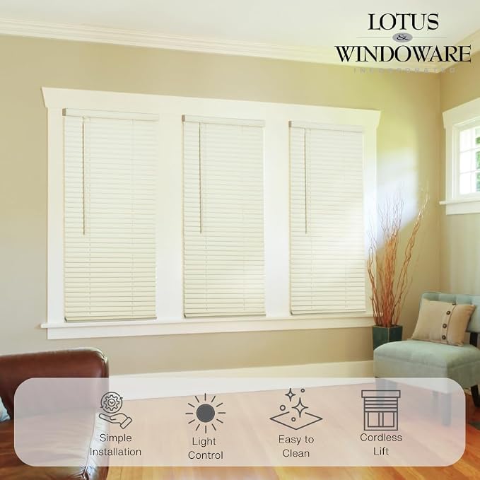 LOTUS & WINDOWARE Cordless Mini Blind, Window Blinds