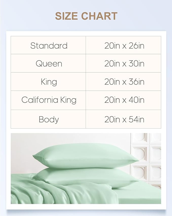 THXSILK 100% Mulberry Silk Pillowcase for Hair and Skin, 22 Momme Grade 6A+ Mulberry Silk Pillow Case, Natural Silk Pillow Case Cover with Zipper, 1pc(California King Size 20"x40", Turquoise Green)