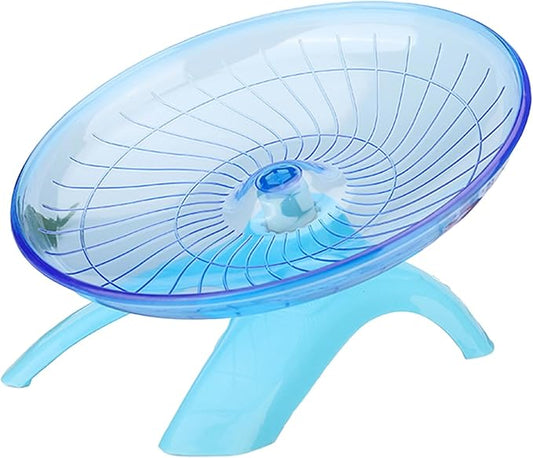 7 Inch Silent Hamster Wheel - UFO Exercise Wheel for Small Animals (Blue, Ultra Quiet & Safe)