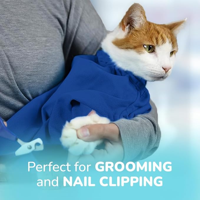 Cozy Comfort Carrier - Large Cobalt Blue Cat Carrier Soft for Grooming, Vet Visits, Medication Administration, Dental Care, Nail Trimming, and Car Travel