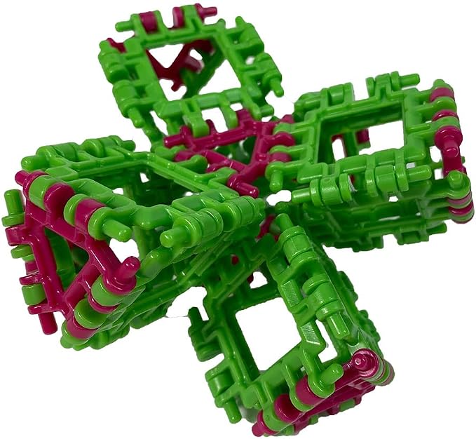 That Hinge Toy 82 Piece Age 7+ STEM Kids Building Toy - Animals + More | Yellow + Purple Creative Sensory Construction Tiles - Open Ended Play Gift Boys + Girls - Classroom Homeschool Manipulatives