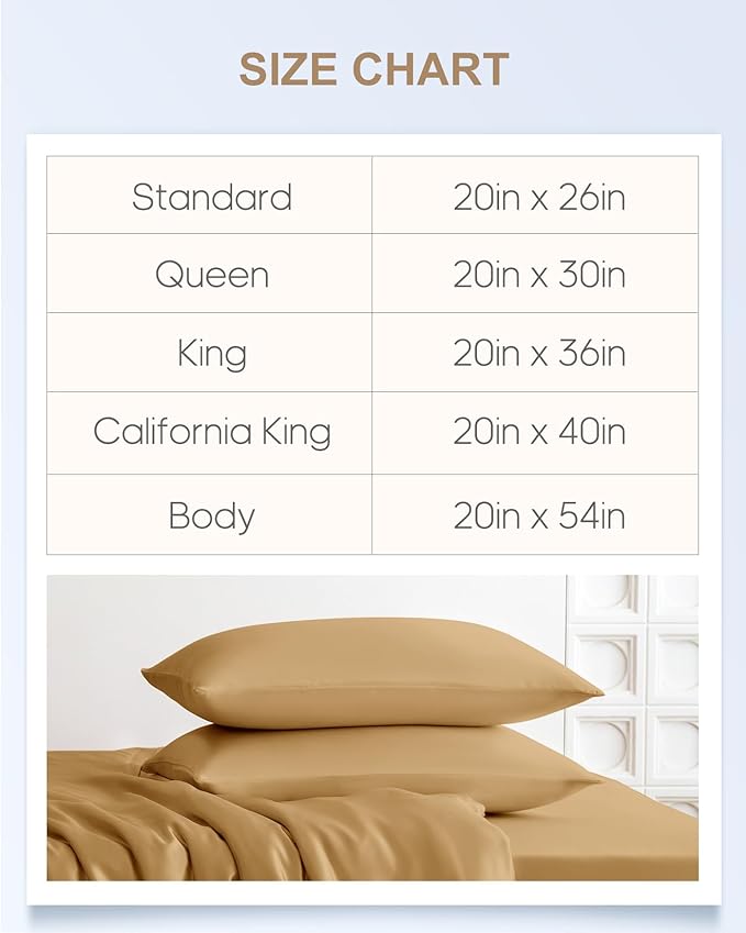 THXSILK 100% Pure Mulberry Silk Pillowcase for Hair and Skin, 22 Momme Zipper Silk Pillow Case Standard Size, Real Silk Pillowcase with Zipper, Anti Aging Acne Free (Metallic Gold, King 20"x36")