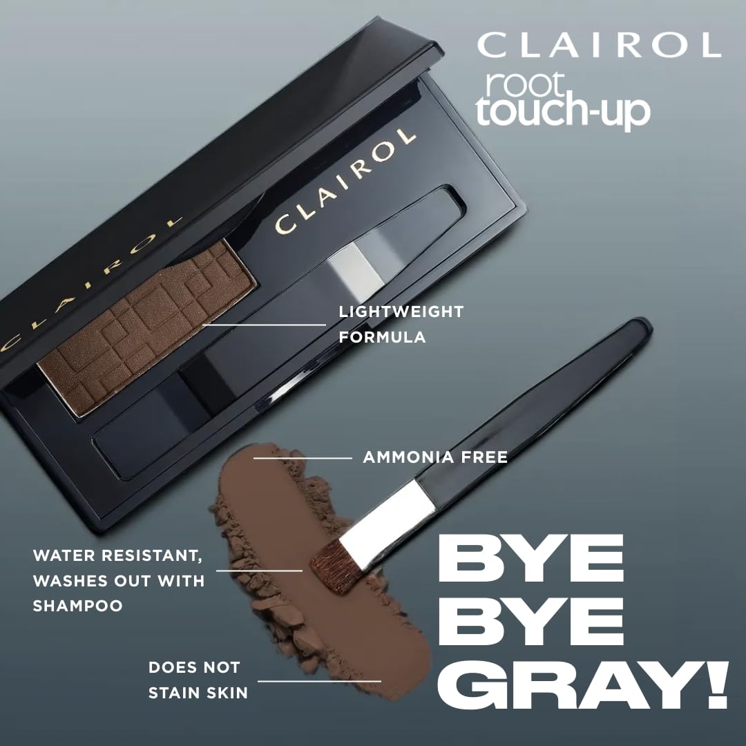 Clairol Root Touch-Up Temporary Concealing Powder, Dark Brown Hair Color, Pack of 1