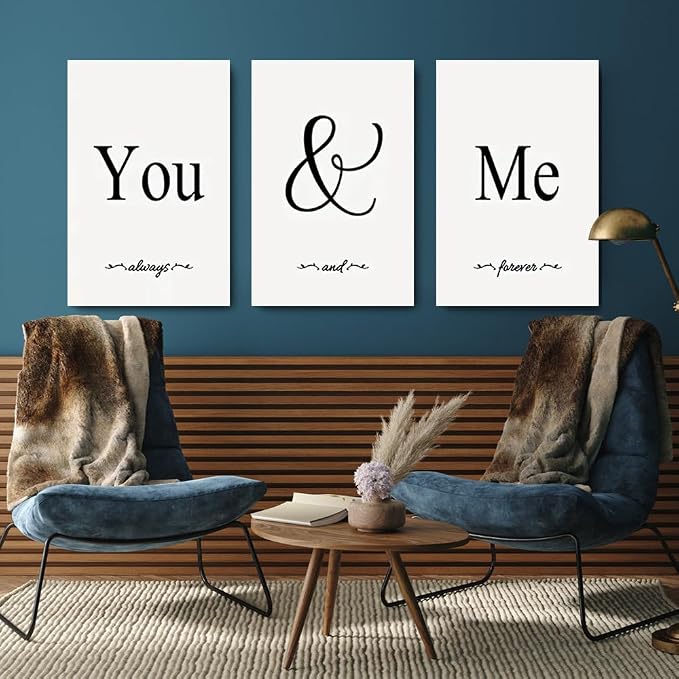 GUBIYU Black and White Love Canvas Poster