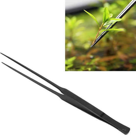 Stainless Steel Aquarium Tweezers, Aquarium Tools Kit, Aquarium Aquascaping Tool, Long Handle Fish Forceps, Aquarium Maintenance Tool for Fish Tank Plants Gravel Corals