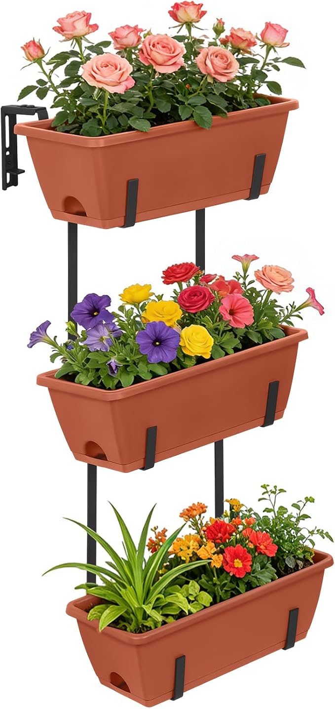 OYEAL Railing Planter Box Window Boxes Planters