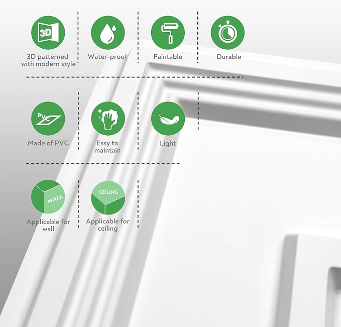 STICKGOO PVC Ceiling Tiles
