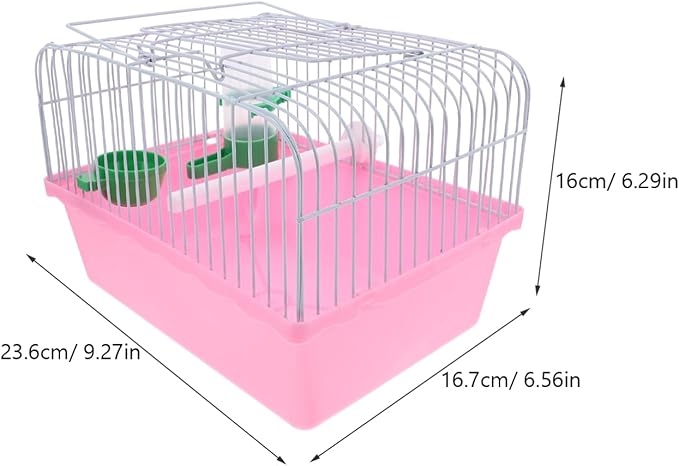 balacoo Portable Bird Cage for Lovebirds Lightweight and Spacious Travel Carrier with Perch Food Box and Waterer for Pet Birds Go Owners