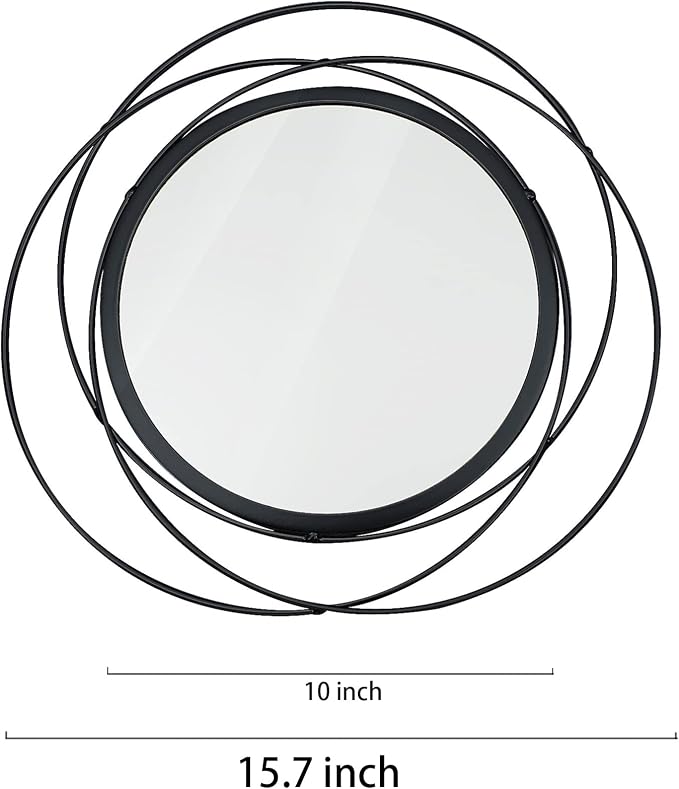 2 Set. Circle Mirrors for Wall Decor for Living Room Bedroom Bathroom Entryway