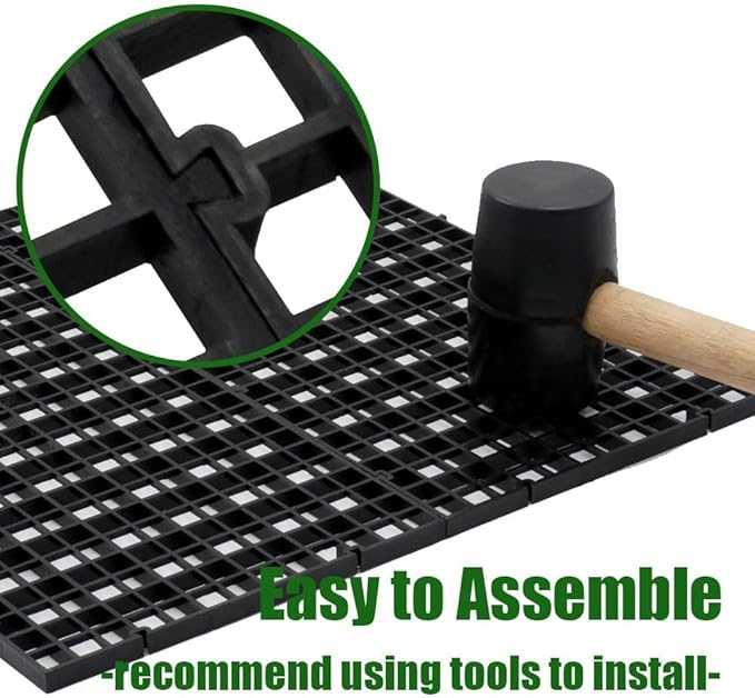 LINLAN 12 Pieces 5.9x11.8in (15X30cm) Aquarium Grid Plastic, Fish Tank Divider, Egg Crate for DIY Filtration and Bottom Protection in Aquascaping (Black-No Accessories)