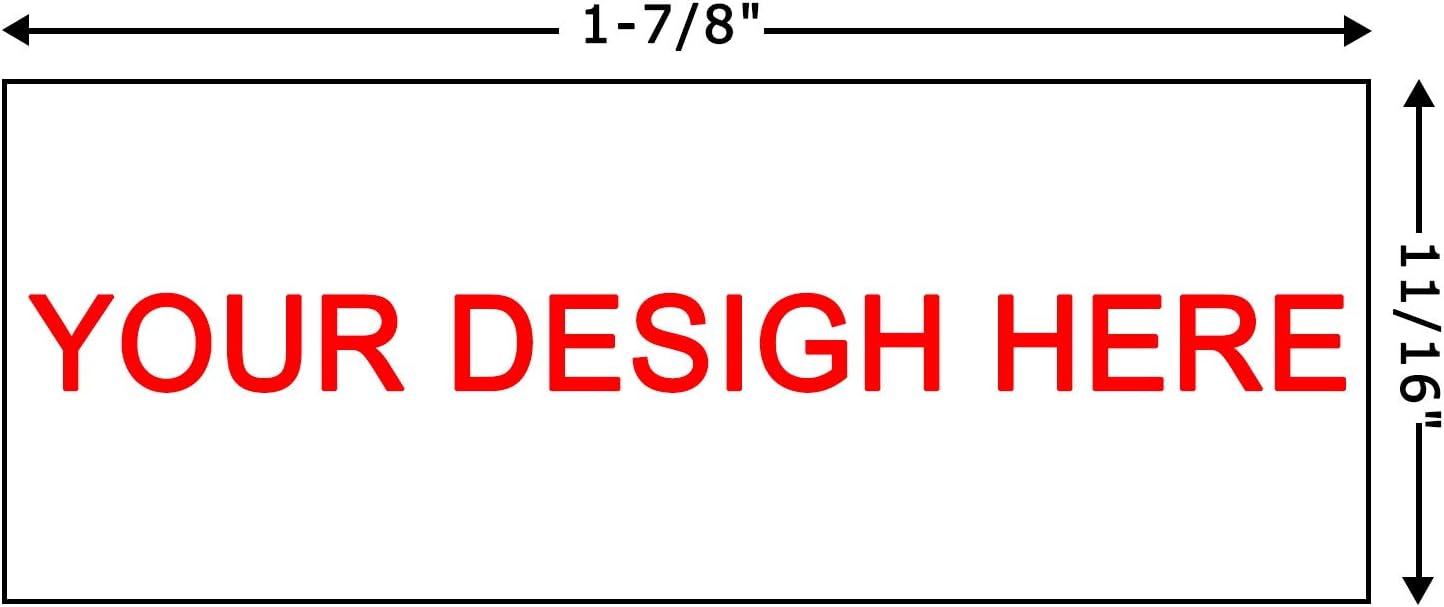 Personalized Stamp (47 x 18mm -4 Lines)- Custom Self Inking Rubber Stamps- Return Custom Address Stamp (Red)