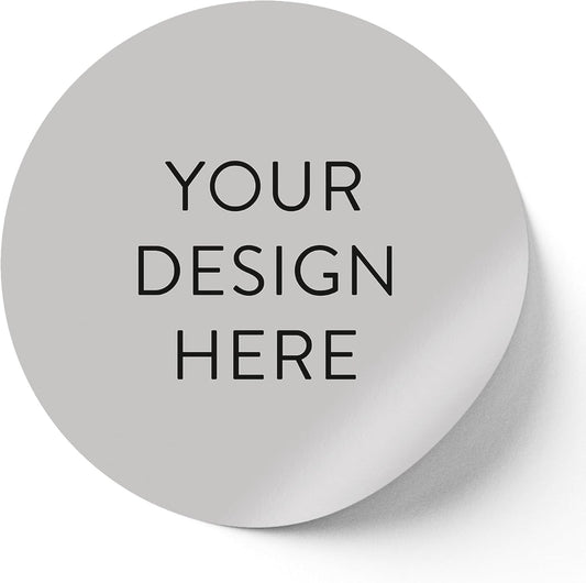 100 Custom Vinyl Stickers - Upload Your own Image, Text, Design, Logo - Personalized Logo Labels for Handmade, Packaging, Bottle, Jars, Candle, Brand Stickers (Gray, 2x2)