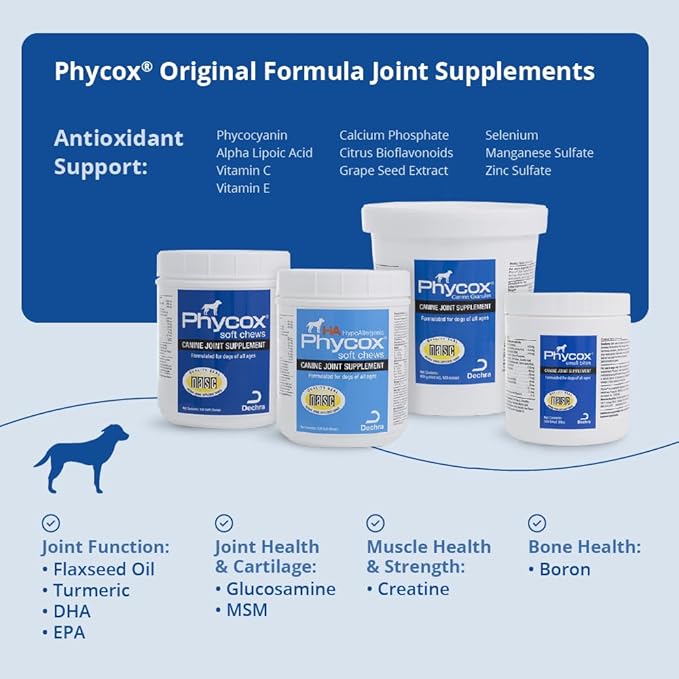 DechraSupply Phycox MAX Hypoallergenic (HA) Soft Chews, Joint Supplement for Dogs (90ct)