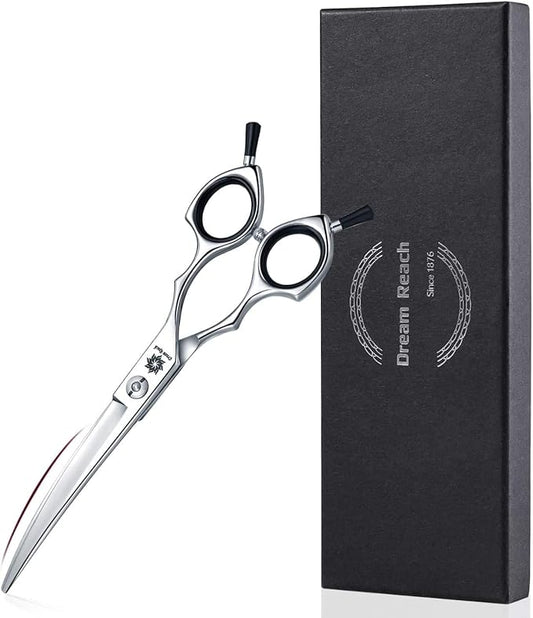 Dream Reach Dog Grooming Scissors - 6.5" Professional Upword Curved Shears for Cats Dogs
