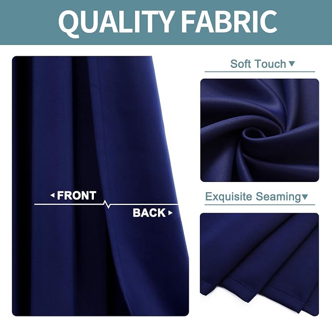 ChrisDowa Blackout Curtains 72 inches Long