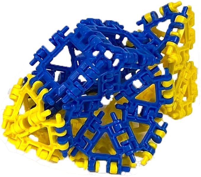 That Hinge Toy 82 Piece Age 7+ STEM Kids Building Toy - Animals + More | Yellow + Purple Creative Sensory Construction Tiles - Open Ended Play Gift Boys + Girls - Classroom Homeschool Manipulatives
