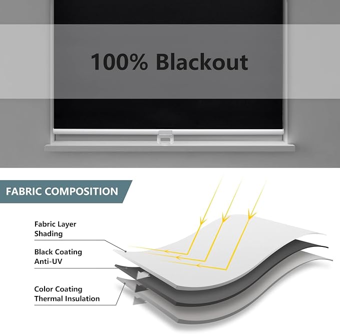 Cordless Roller Shades Blackout Blinds