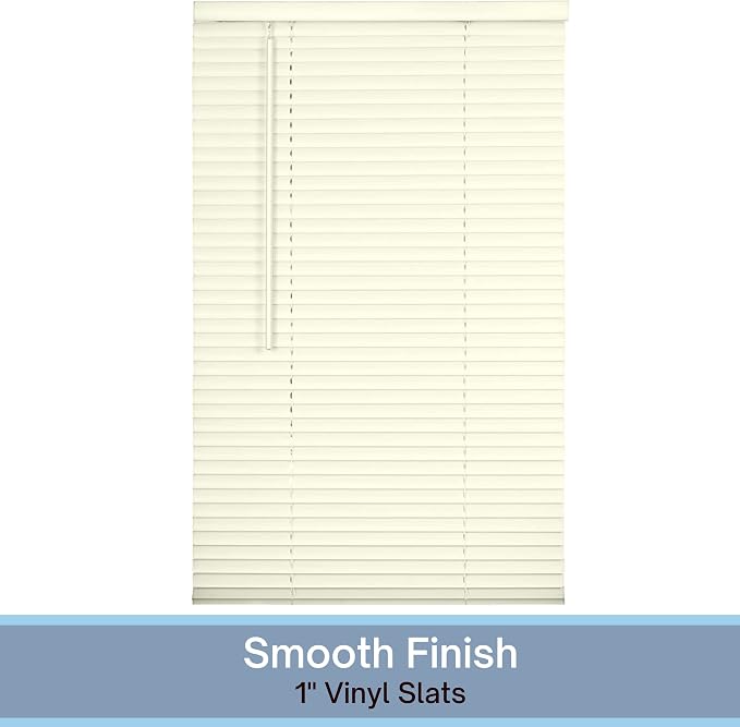 Lotus & Windoware Cordless 1" Vinyl Mini Blind 32" Wide x 64" Long