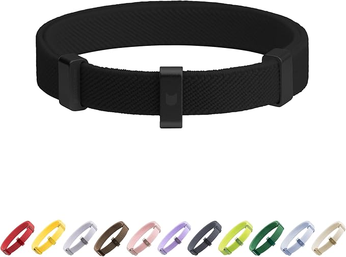 Safety Cat Collar and ID Tag Set, Elastic Quick Release Non Breakaway Collar, Personalized Aluminum Engraved Pet Name Tag, Lightweight for Kitten Small Large Cats (Midnight Black-S, Star)
