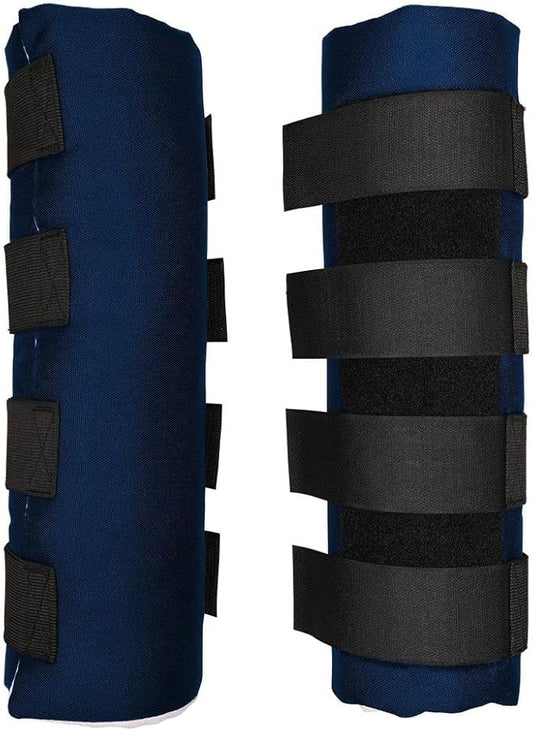 Dura-Tech Quick Wrap No Bow Leg Wraps for Horses | Size 16" | Color Navy | Exceptional Leg Coverage | Versatile Use | Secure and Easy Application | Sold in Pairs