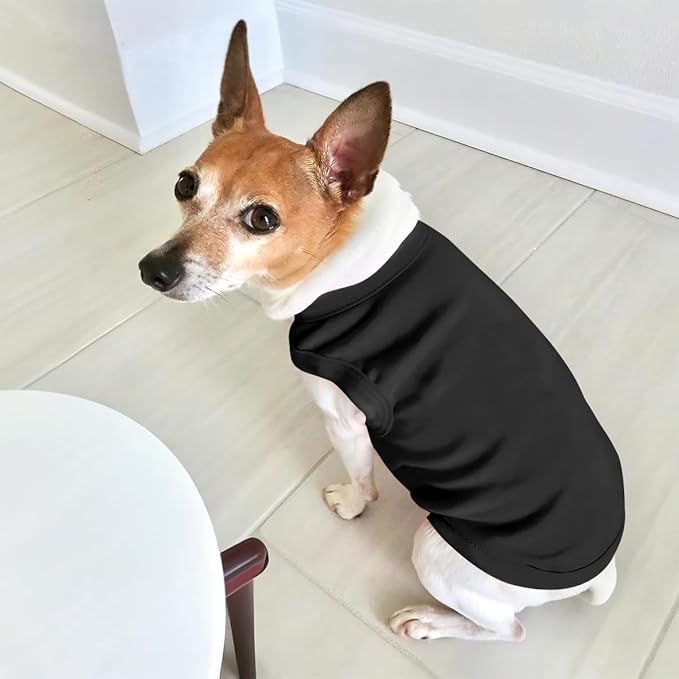 Custom Dog Shirt Pet Clothes Breathable Shirts for Small to Large Dogs Customized Name Logo Photo Puppy Outfits Personalized Sleeveless Vest Pets Apparel All-Black, XL