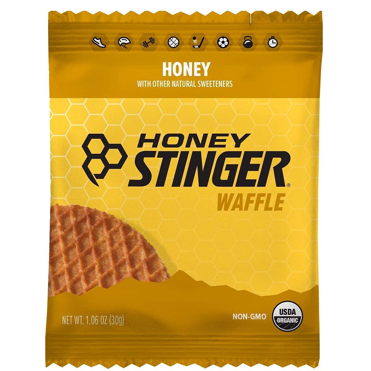 Honey Stinger Organic Honey Waffle, Energy Stroopwafel for Exercise, Endurance and Performance, Sports Nutrition for Home & Gym, Pre & During Workout, 25.44 Ounces (Pack of 24)
