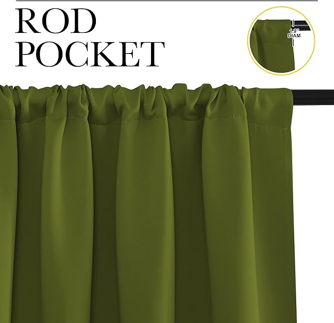 NICETOWN Blackout Curtains for RV Windows, 2 Panels, Room Darkening Window