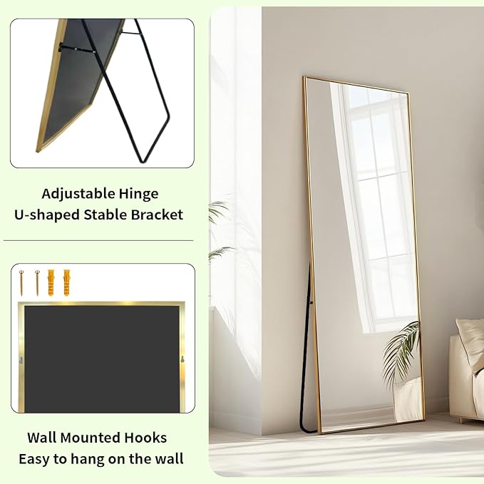 Sunniry Gold Mirror Full Length 56x16 inch, Floor Length Mirror