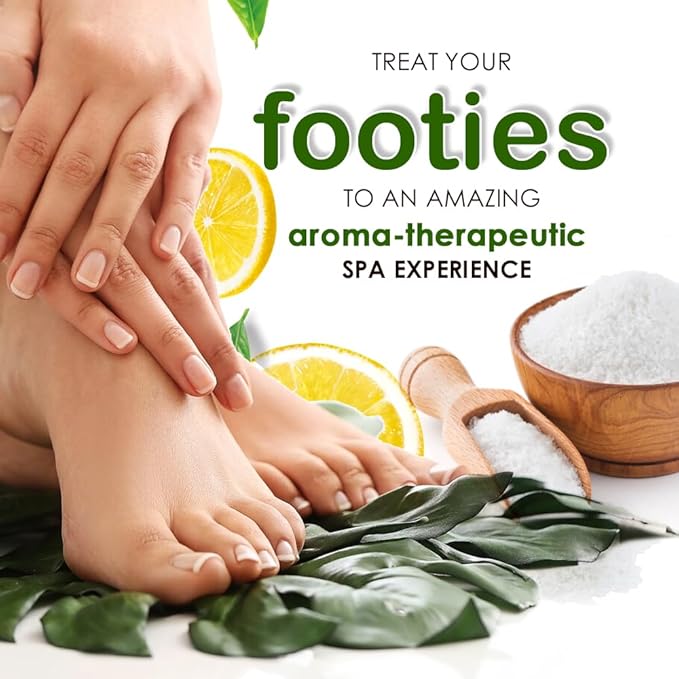 SPA REDI - Detox Foot Soak Pedicure and Bath Fine Salt, Lemon and Lime,128 Oz - Made with Dead Sea Salts, Argan Oil, Coconut Oil, and Essential Oil - Hydrates, Softens and Moisturizes