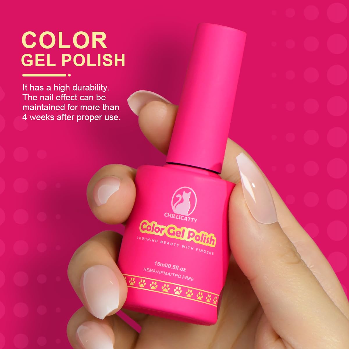 Holographic Glitter Gel Nail Polish, HEMA HPMA TPO Free, Pink Purple Sparkle Shimmer, Need UV Lamp Long Lasting Salon Perfect Gel Nail 15ML for Women (BJ-003)