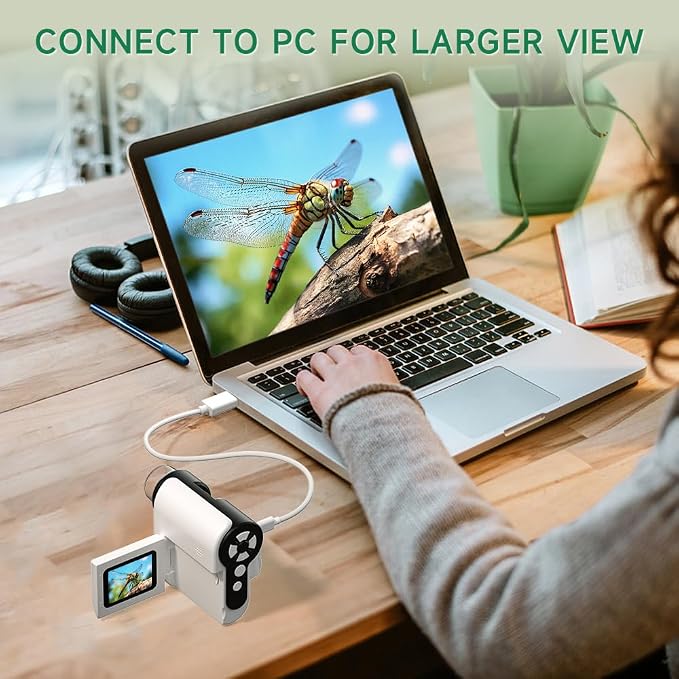 Microscope for Kids, [3-in-1] 1000X Handheld Mini Scope with 2" LCD Screen, Portable Miniscope for Kids 8-12 Halloween Christmas Birthday Edu Gifts, 32GB TF Card Included