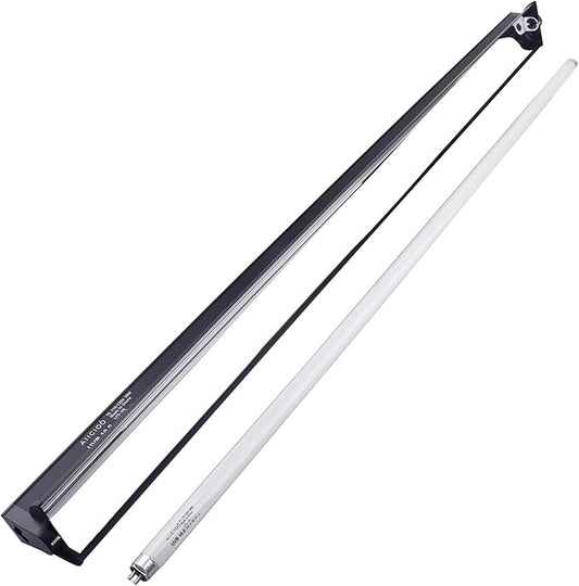 Aiicioo T5 UVB Lighting Combo Kit - Desert 10.0 Terrarium Hood Light Fixture & High Output T5 HO UVB Bulb for Reptiles Chameleon Gecko (34Inch 39W)