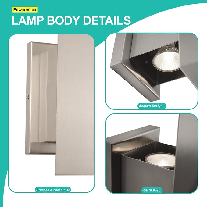 Edwarmlux Indoor Wall Sconces, Modern Wall Lights, Up and Down Wall Mount Light