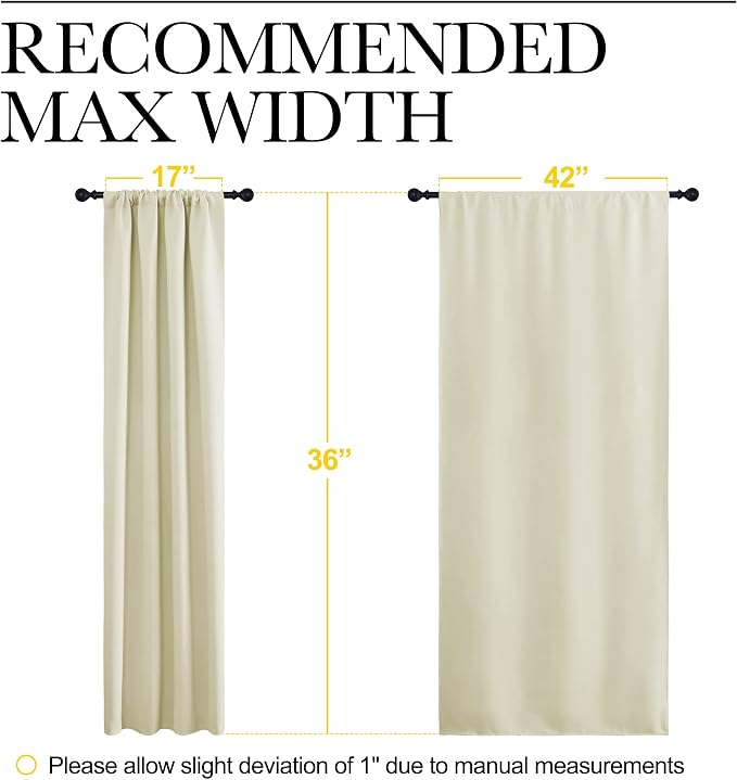 NICETOWN Kitchen Curtains, Short Blackout Curtains & Drapes, Small Window