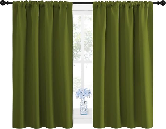 NICETOWN Window Curtains Blackout Drapes, Thermal Insulated Solid Rod Pocket