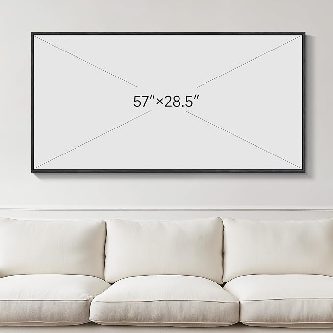 Large Framed Black and White Botanical Wall Art