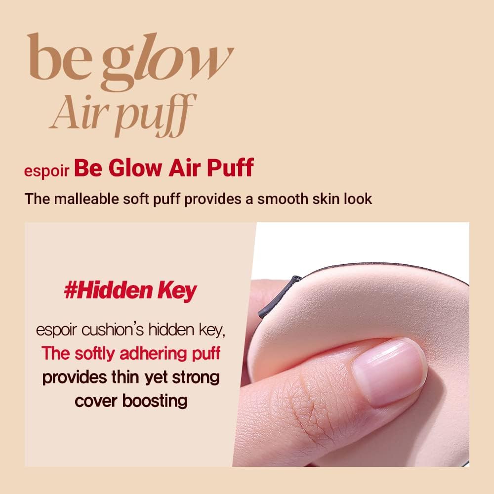 Espoir New Air Puff Volume 7ea | Flawless Face Makeup Fast and Easily | Makeup Sponge Applicator Air Cushion Powder Puff for Liquid Foundation, Cream, Concealer | Korean Base Makeup Tools