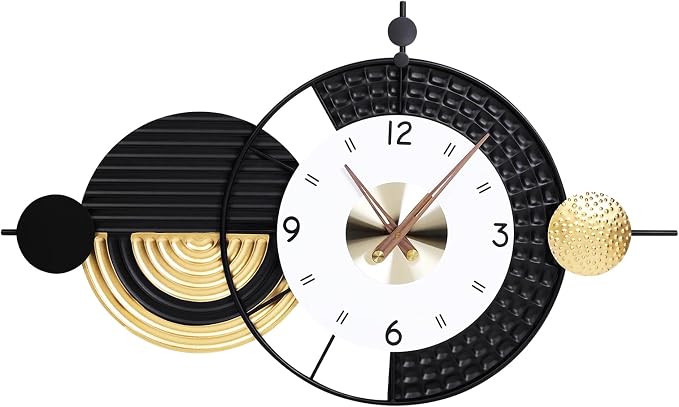 Large Modern Wall Clocks Big Wall Clock Nordic Style Metal Dial Battery