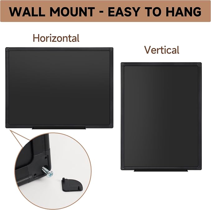 SELEAD Magnetic Chalkboard 24 x 18 Inches