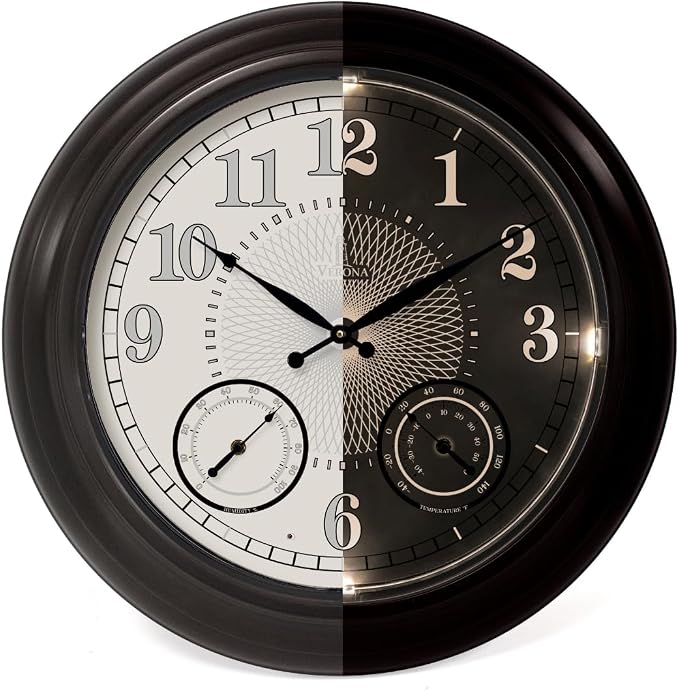 24 inch Illuminated Outdoor Clock