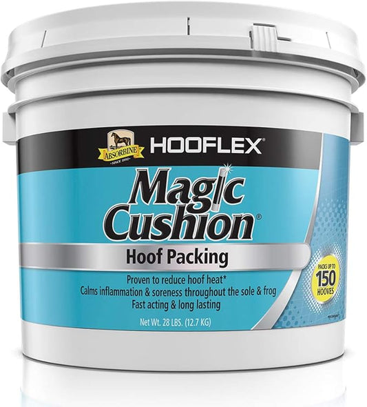 Absorbine Hooflex Magic Cushion, Veterinary Formulated Fast-Acting Relief, Reduce Hoof Heat for up to 24 Hours, 28 lb Tub
