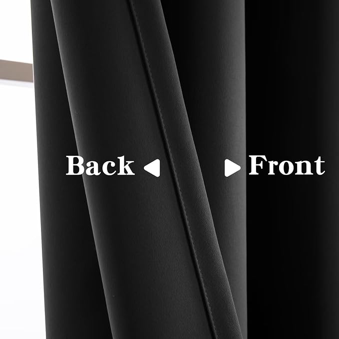 IGEMAEVE Blackout Sliding Door Curtains 84 Inch Length, Extra Wide Room Divider
