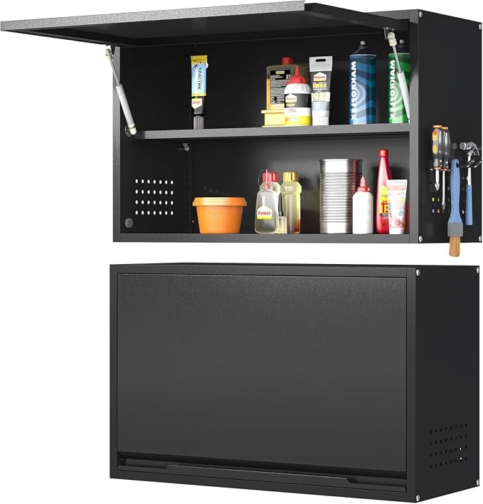 Garage Wall Cabinet, Floating Metal Wall Cabinet