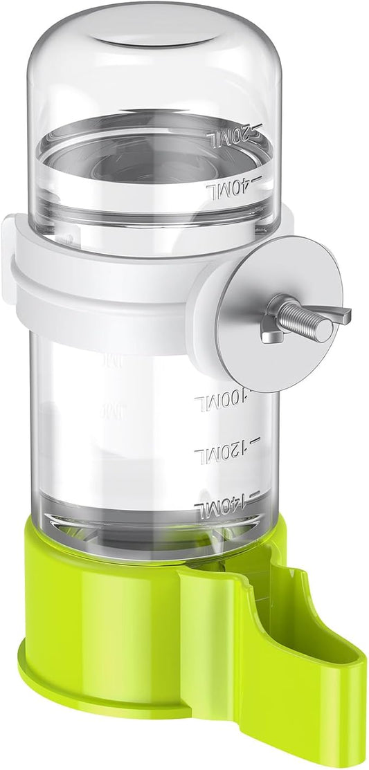 Pawfly Bird Water Dispenser, Automatic Water Feeder, Plastic Bird Cage Dispenser, Green Parrot Waterer for Parakeet Cockatiel Budgie Lovebirds (Not Fit for Food Feeding)