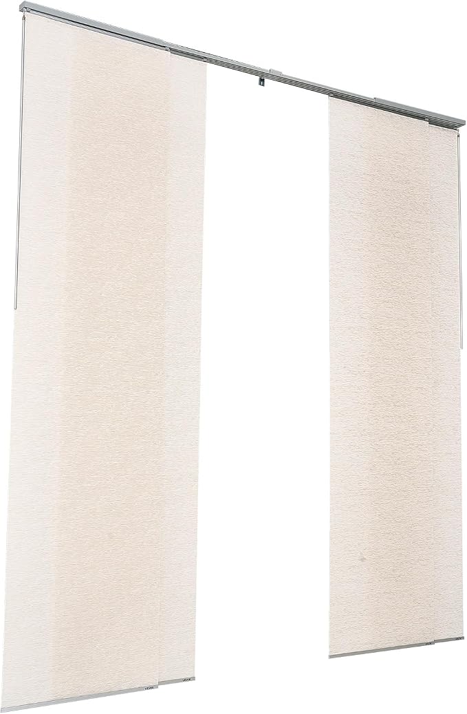 VEVOR Panel Track Blinds, Extendable Track from 45.8 in to 86 in W, Trimmable