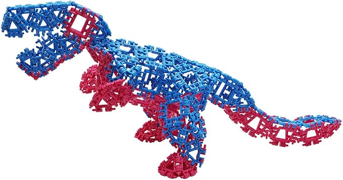 That Hinge Toy 150 Piece Age 7+ STEM Kids Building Toy - Dinosaurs + More | Purple + Green Creative Sensory Construction Tiles - Open Ended Play Gift Boys + Girls - Classroom Homeschool Manipulatives