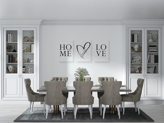 GUBIYU Home Love Wall Decor Set of 3 Prints