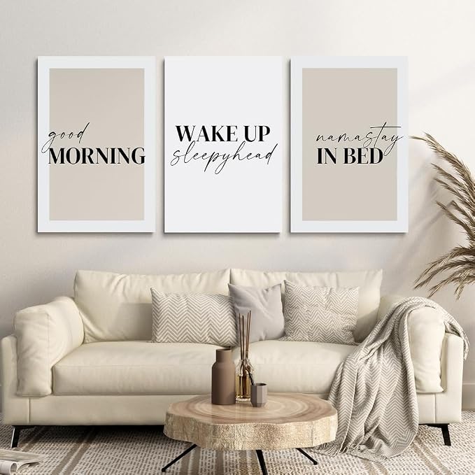 GUBIYU Above Bed Decor Set of 3