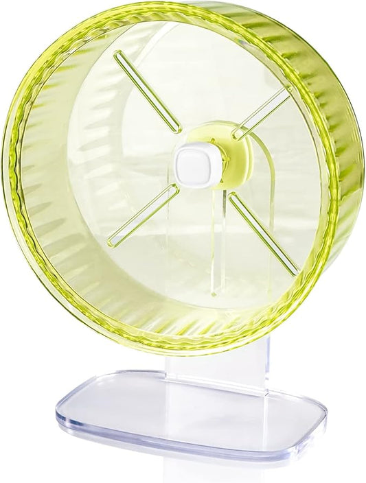 9In Hamster Wheel, Adjustable Chinchilla Wheel, Silent Spinner for Dwarf Syrian Gerbils & Mice (9 Inch, Green)